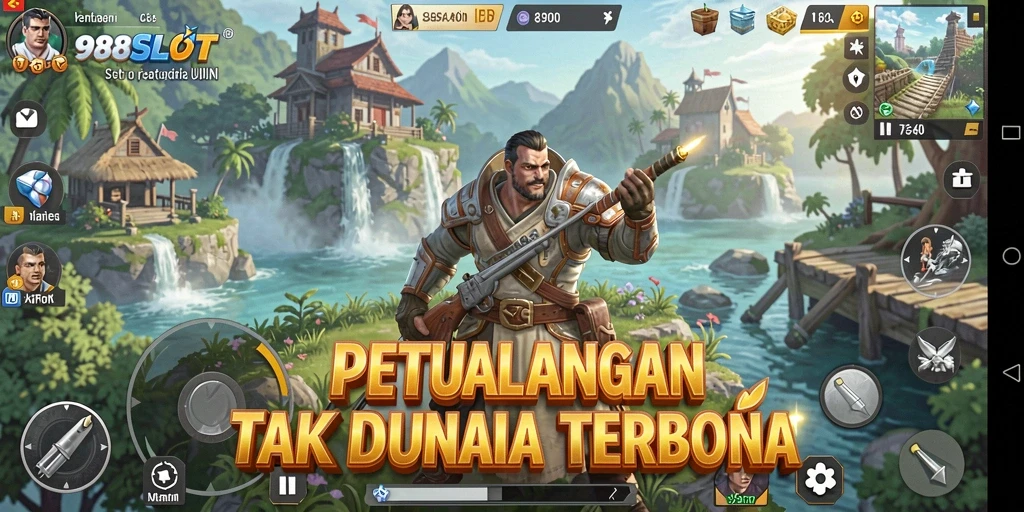 Screenshot gameplay 988SLOT menampilkan aksi seru di dunia terbuka.