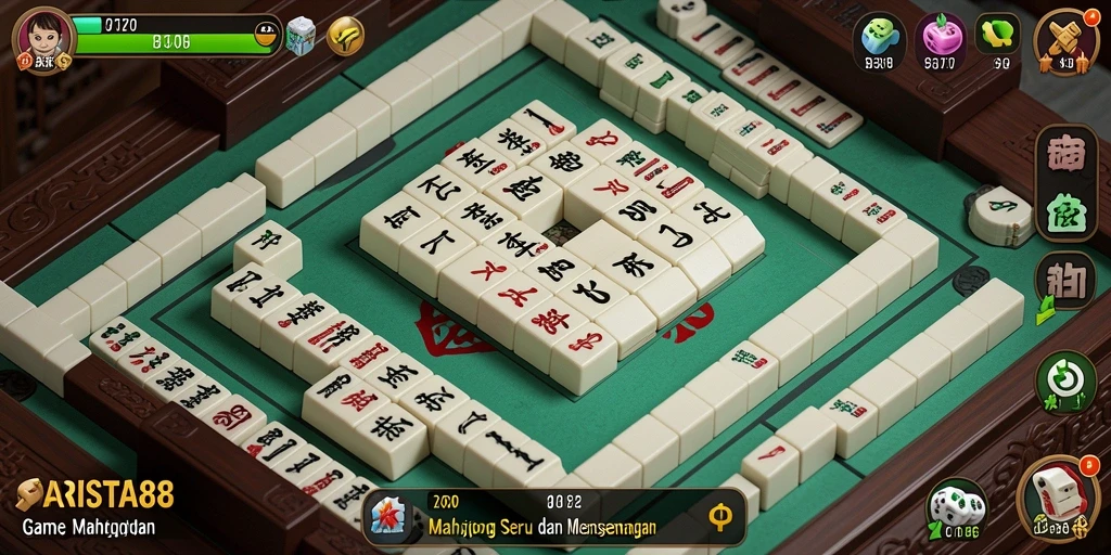 Tangkapan layar ARISTA88 menampilkan aksi permainan Mahjong yang seru.