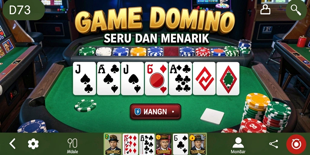 Tampilan gameplay dominonya yang menarik dan interaktif.