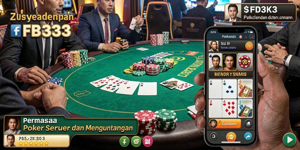 Tampak asyik gameplay poker di FB333 dengan pemain dari seluruh dunia.