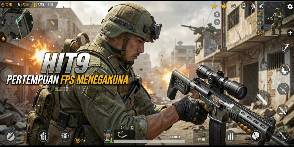 Tampilan gameplay menegangkan dari HIT9 yang penuh aksi.
