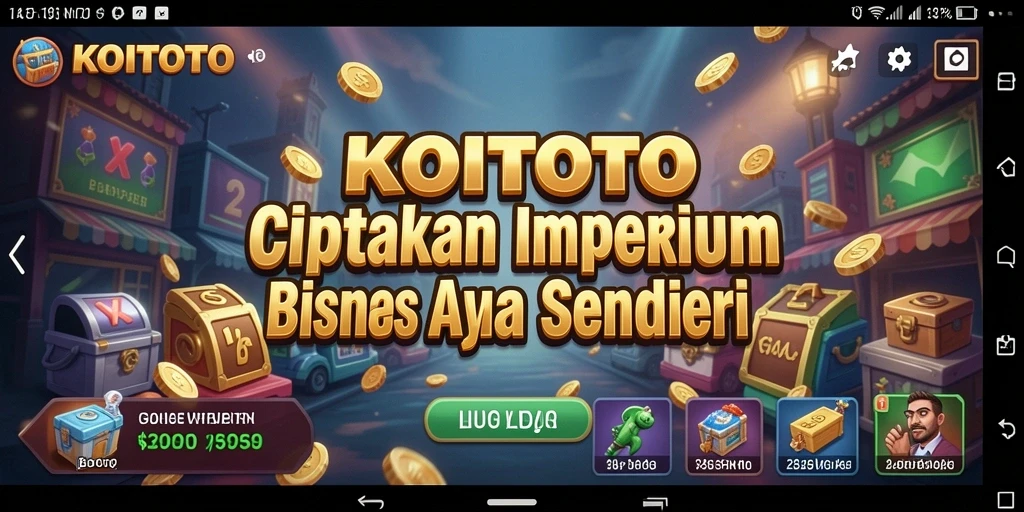 Screenshot menunjukkan momen seru saat bermain KOITOTO dengan gameplay Tycoon.