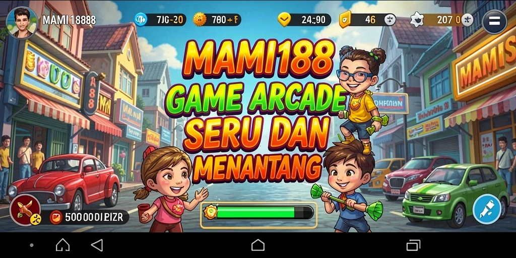 Screenshot gameplay MAMI188 menampilkan level yang penuh warna dan tantangan seru.