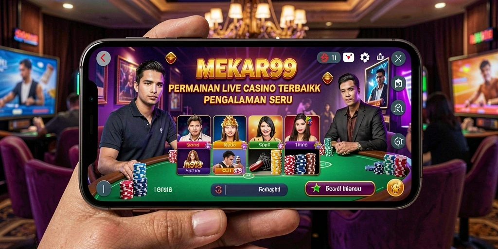 Tampilan menarik dari gameplay Live Casino di MEKAR99.