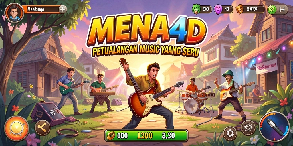 Tampilan gameplay musik yang seru dalam MENARA4D.