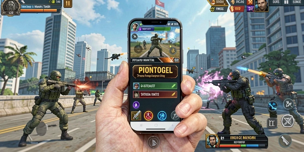 Tampilan menarik dari gameplay Tower Defense PIONTOGEL.